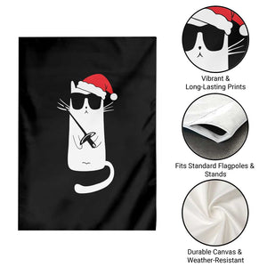 Funny Cat Fencing Christmas Garden Flag Cute Kitty Lover TS14 Print Your Wear