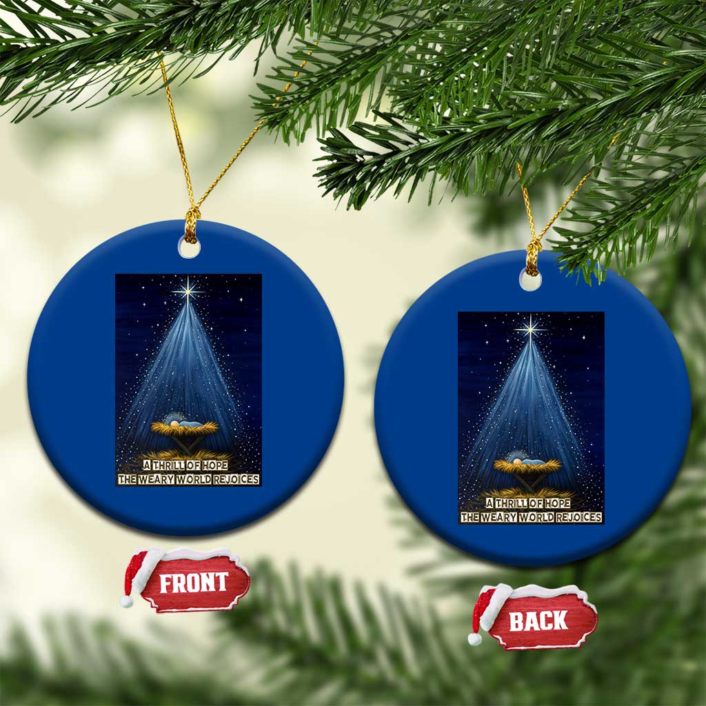 Nativity Scene Xmas Ceramic Ornament Biible Baby Jesus Christian TS14 1pc Blue Print Your Wear