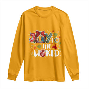 Nativity Scene Christmas Long Sleeve Shirt Joy To The World TS14 Gold Print Your Wear