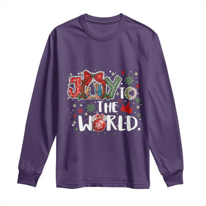 Nativity Scene Christmas Long Sleeve Shirt Joy To The World TS14 Purple Print Your Wear