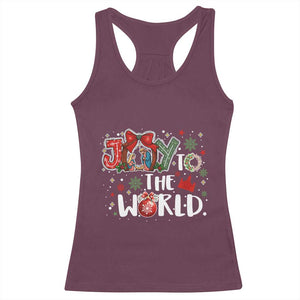 Nativity Scene Christmas Racerback Tank Top Joy To The World TS14 Maroon Print Your Wear