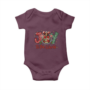 Jesus Christmas Baby Onesie Joy To The World TS14 Maroon Print Your Wear