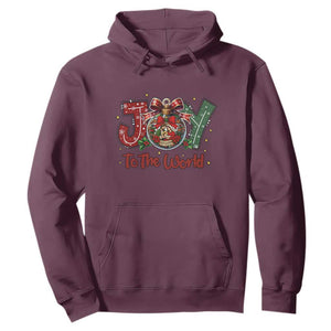 Jesus Christmas Hoodie Joy To The World TS14 Maroon Print Your Wear
