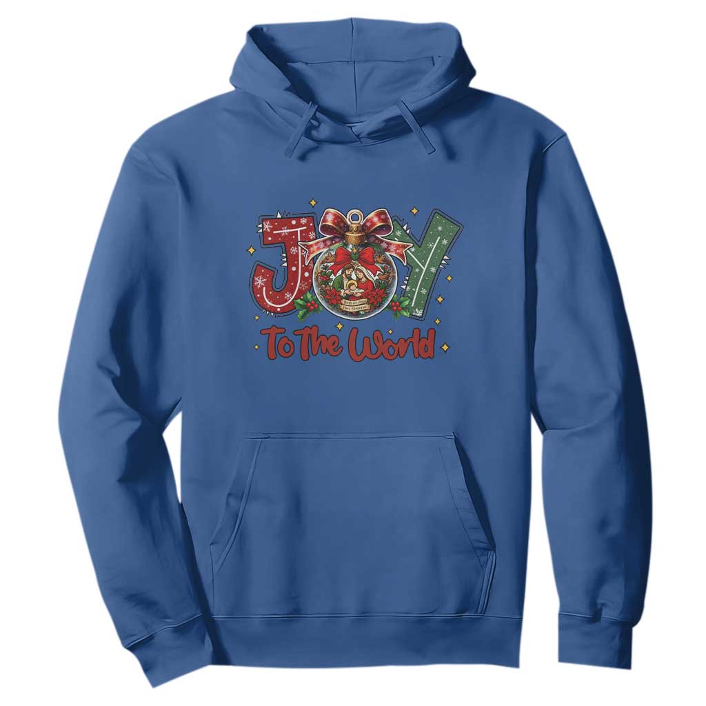 Jesus Christmas Hoodie Joy To The World TS14 Royal Blue Print Your Wear