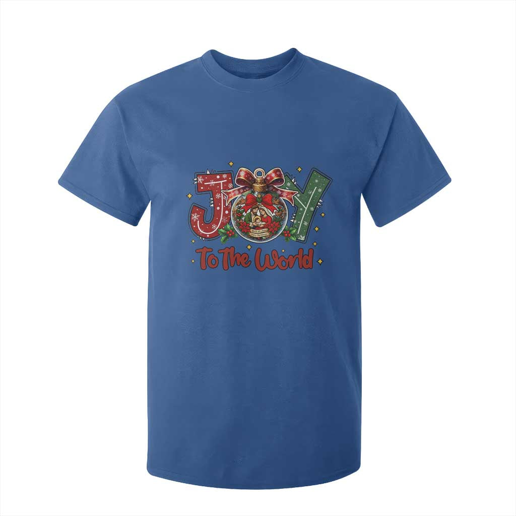 Jesus Christmas T Shirt For Kid Joy To The World TS14 Royal Blue Print Your Wear