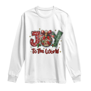 Jesus Christmas Long Sleeve Shirt Joy To The World TS14 White Print Your Wear