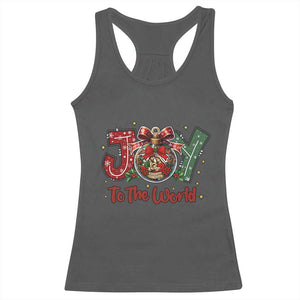 Jesus Christmas Racerback Tank Top Joy To The World TS14 Dark Heather Print Your Wear