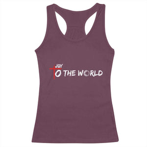Jesus Christian Christmas Racerback Tank Top Joy To The World TS14 Maroon Print Your Wear