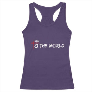Jesus Christian Christmas Racerback Tank Top Joy To The World TS14 Purple Print Your Wear