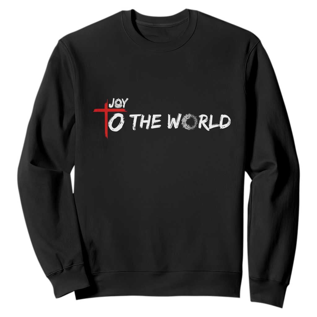 Jesus Christian Christmas Sweatshirt Joy To The World TS14 Black Print Your Wear