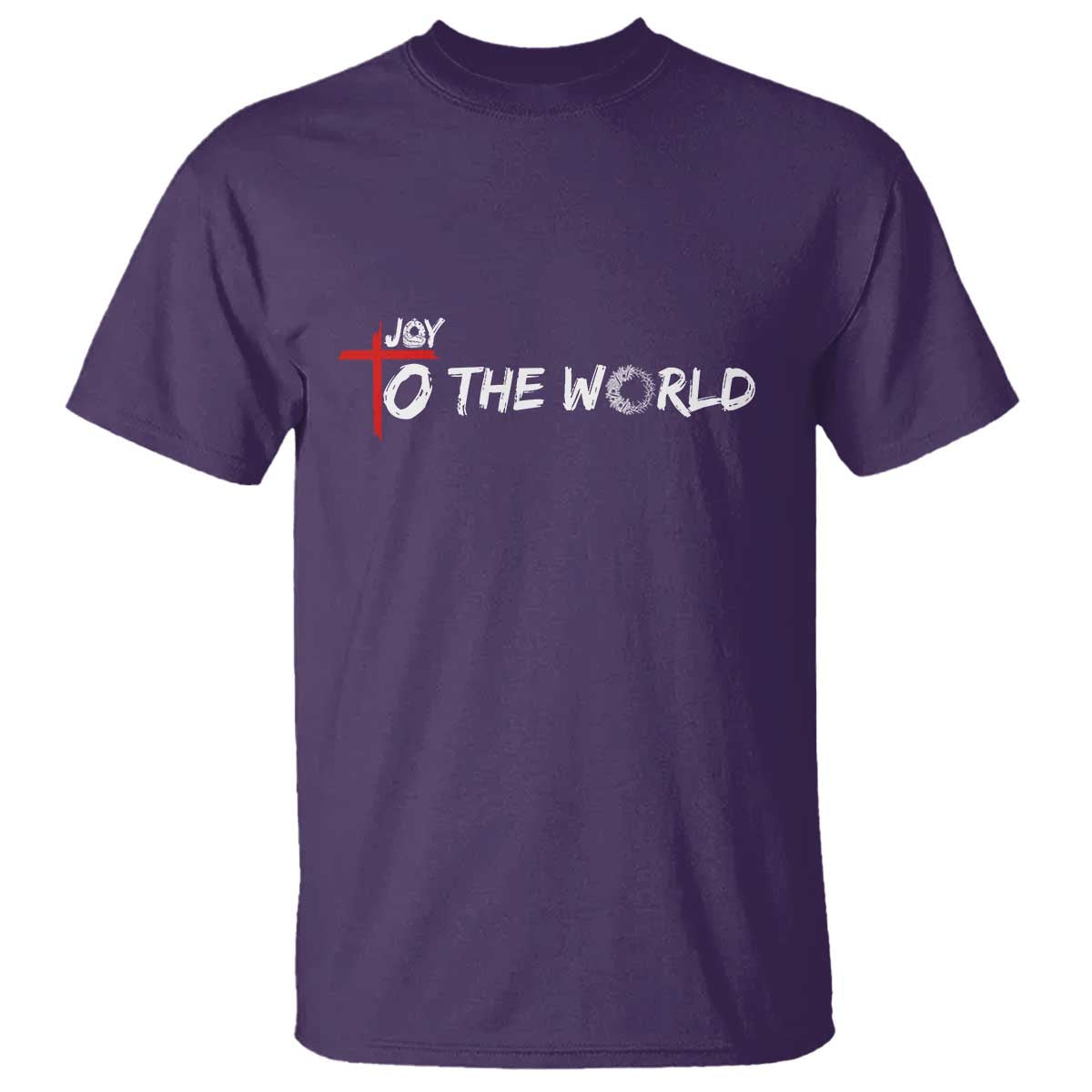 Jesus Christian Christmas T Shirt Joy To The World TS14 Purple Print Your Wear