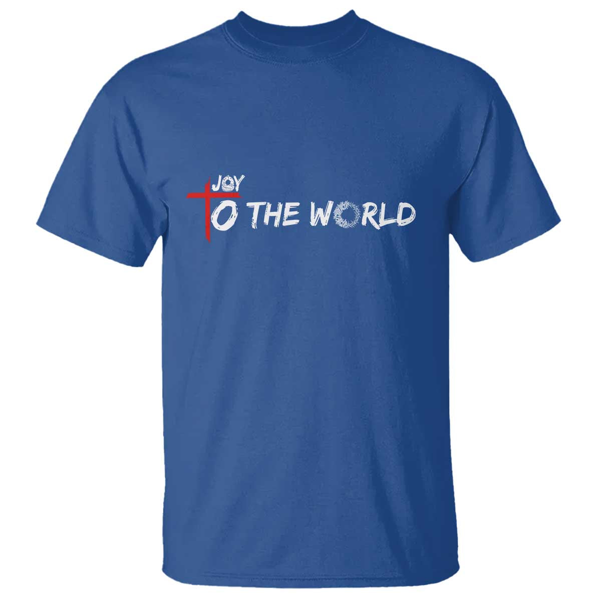 Jesus Christian Christmas T Shirt Joy To The World TS14 Royal Blue Print Your Wear