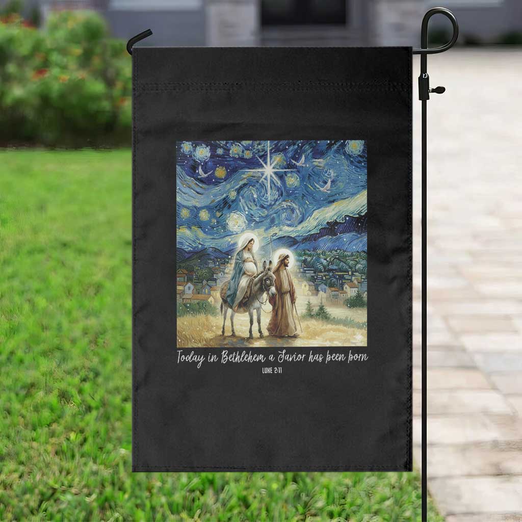 Bethlehem Starry Night Garden Flag Nativity Luke 2:11 Christian Christmas TS14 Print Your Wear