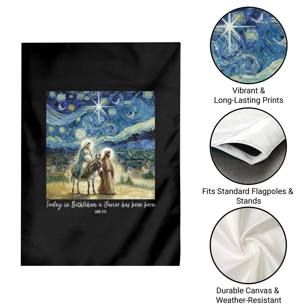 Bethlehem Starry Night Garden Flag Nativity Luke 2:11 Christian Christmas TS14 Print Your Wear