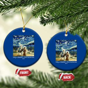 Bethlehem Starry Night Ceramic Ornament Nativity Luke 2:11 Christian Xmas TS14 1pc Blue Print Your Wear