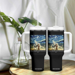 Bethlehem Starry Night Tumbler With Handle Nativity Luke 2:11 Christian Christmas TS14 Print Your Wear