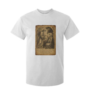 Virgin Mary T Shirt For Kid Angel Gabriel Luke 1:30 Christian TS14 White Print Your Wear
