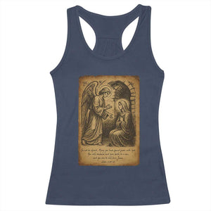 Virgin Mary Racerback Tank Top Angel Gabriel Luke 1:30 Christian TS14 Navy Print Your Wear