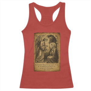 Virgin Mary Racerback Tank Top Angel Gabriel Luke 1:30 Christian TS14 Red Print Your Wear