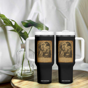 Virgin Mary Tumbler With Handle Angel Gabriel Luke 1:30 Christian TS14 Print Your Wear