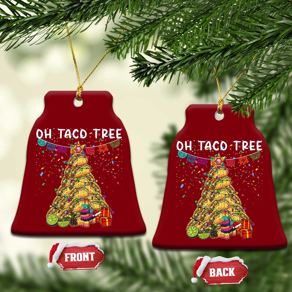 Taco Xmas Tree Ceramic Ornament Funny Xmas Foodie Mexican TS14 Print Your Wear