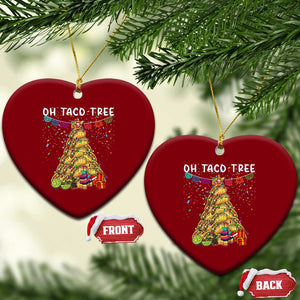 Taco Xmas Tree Ceramic Ornament Funny Xmas Foodie Mexican TS14 Print Your Wear