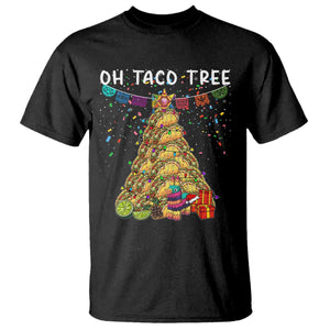 Taco Christmas Tree T Shirt Funny Xmas Foodie Mexican TS14 Black Print Your Wear