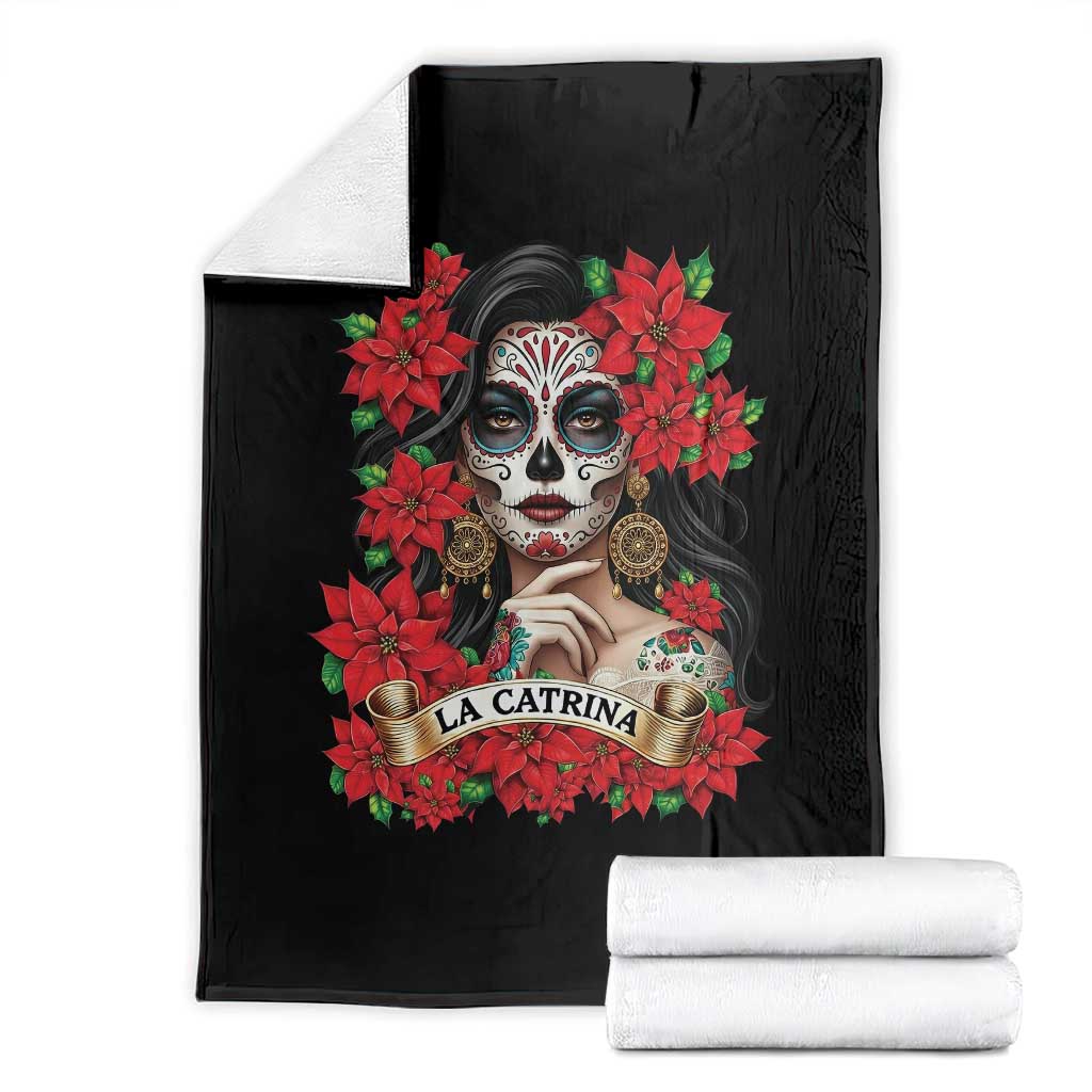 Dia De Los Muertos Mexican Throw Blanket Day of the Dead Sugar Skull Women TS14 Black Print Your Wear