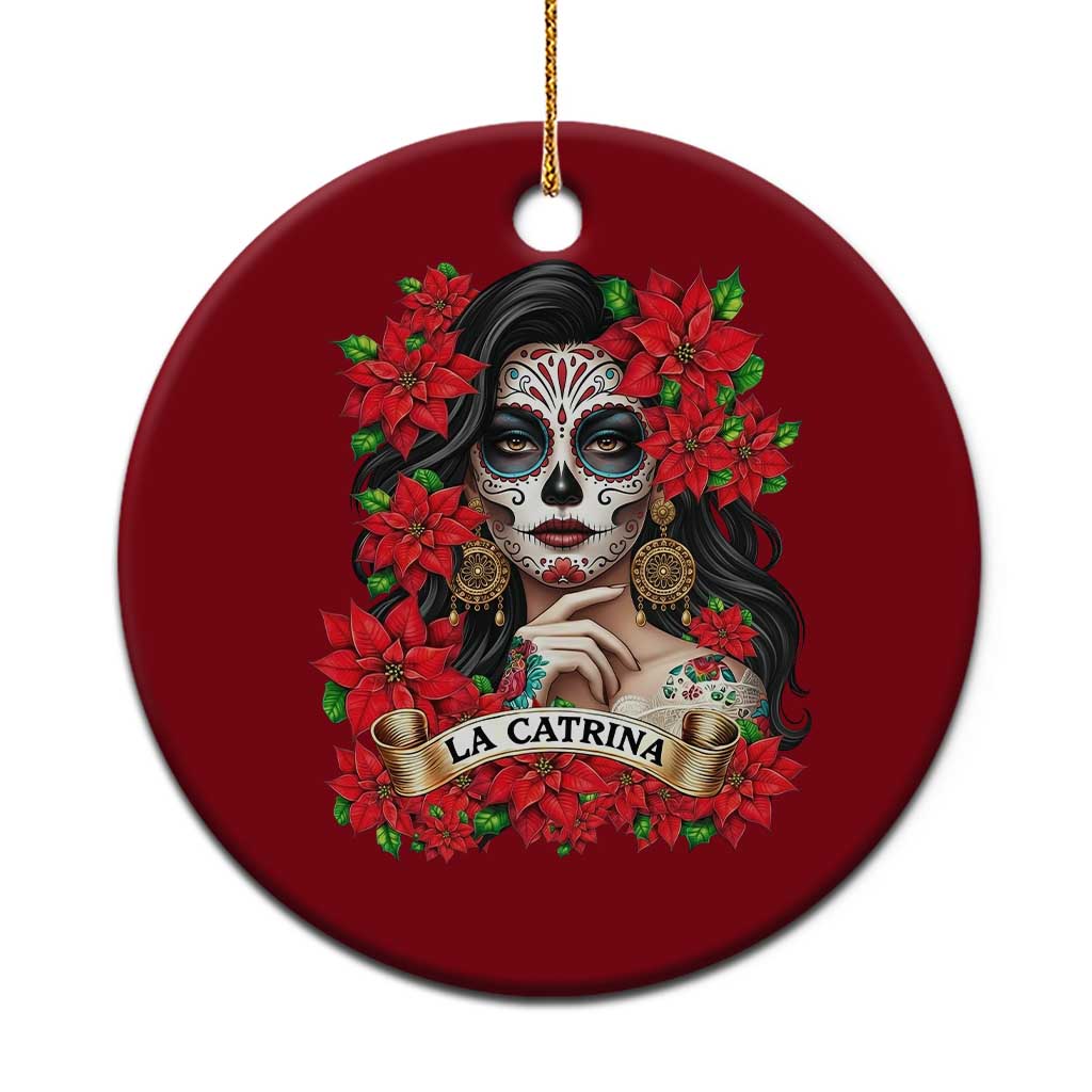 Dia De Los Muertos Mexican Ceramic Ornament Day of the Dead Sugar Skull Women TS14 1pc Red Print Your Wear