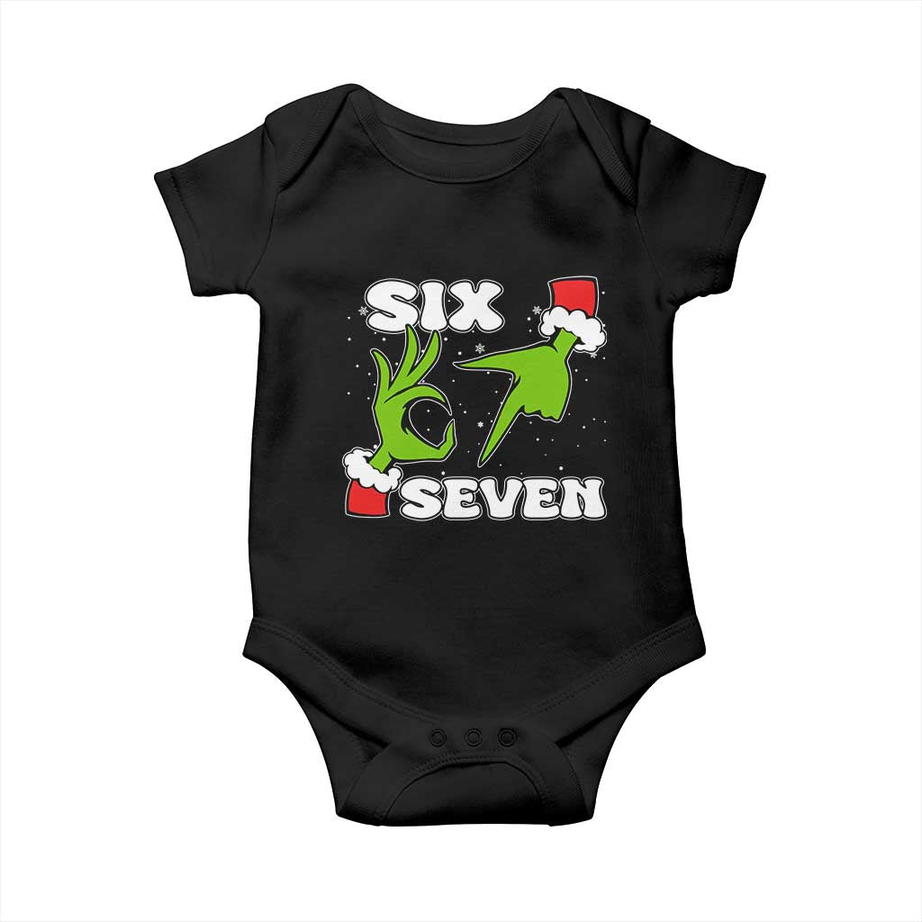 67 Six Seven Christmas Meme Baby Onesie Funny Elf Hands TS14 Black Print Your Wear