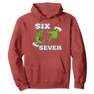 67 Six Seven Christmas Meme Hoodie Funny Elf Hands TS14 Red Print Your Wear