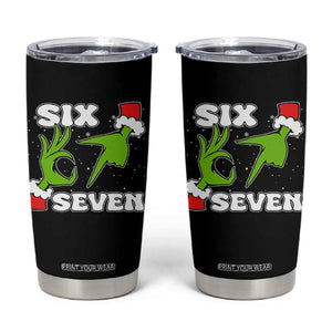 67 Six Seven Christmas Meme Tumbler Cup Funny Elf Hands TS14 Black Print Your Wear