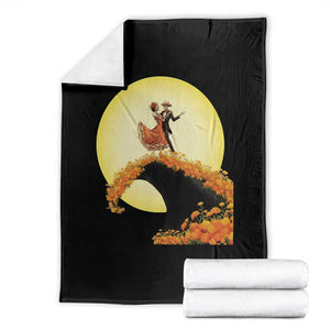 Dia De Los Muertos Throw Blanket Skeletons Dancing Mexican TS14 Black Print Your Wear