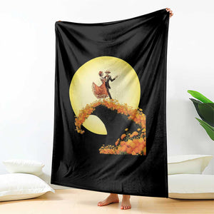 Dia De Los Muertos Throw Blanket Skeletons Dancing Mexican TS14 Print Your Wear
