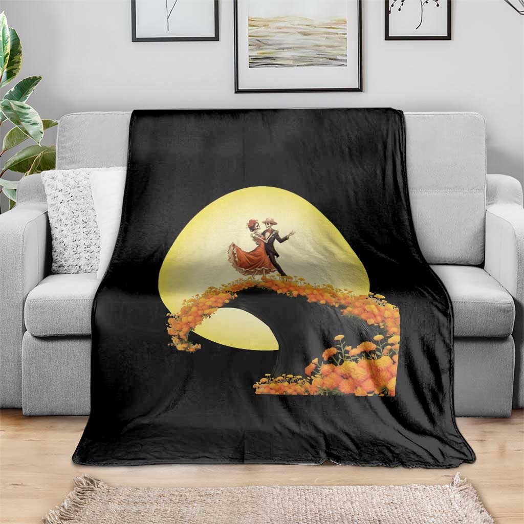 Dia De Los Muertos Throw Blanket Skeletons Dancing Mexican TS14 Print Your Wear