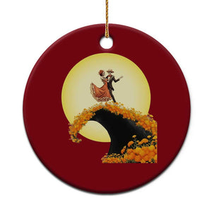 Dia De Los Muertos Ceramic Ornament Skeletons Dancing Mexican TS14 1pc Red Print Your Wear