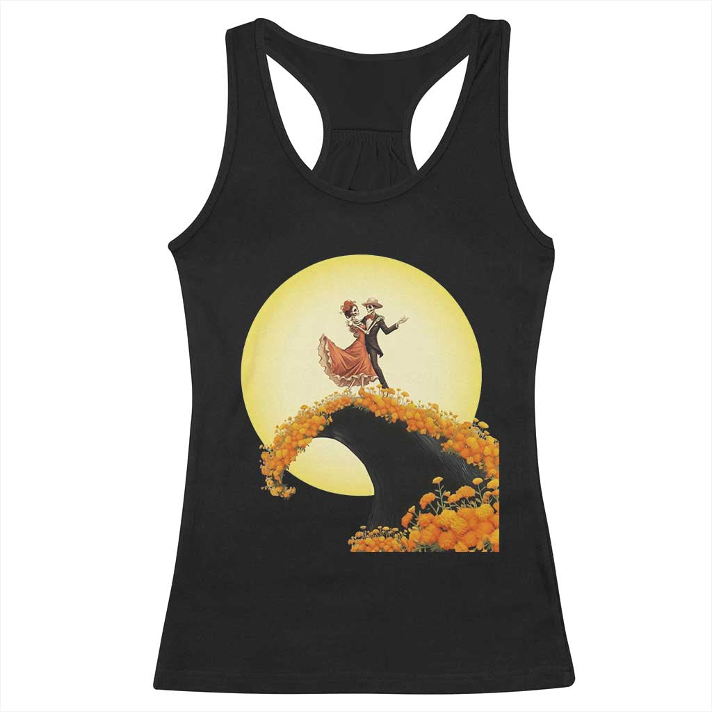 Dia De Los Muertos Racerback Tank Top Skeletons Dancing Mexican TS14 Black Print Your Wear