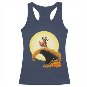 Dia De Los Muertos Racerback Tank Top Skeletons Dancing Mexican TS14 Navy Print Your Wear