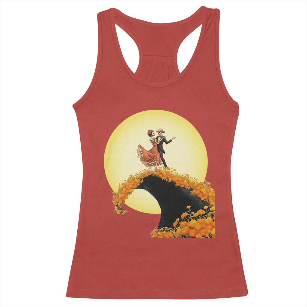 Dia De Los Muertos Racerback Tank Top Skeletons Dancing Mexican TS14 Red Print Your Wear