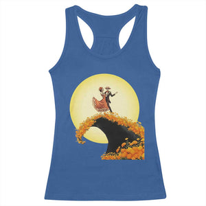 Dia De Los Muertos Racerback Tank Top Skeletons Dancing Mexican TS14 Royal Blue Print Your Wear