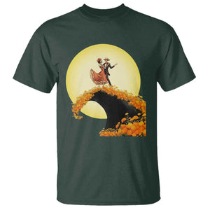 Dia De Los Muertos T Shirt Skeletons Dancing Mexican TS14 Dark Forest Green Print Your Wear