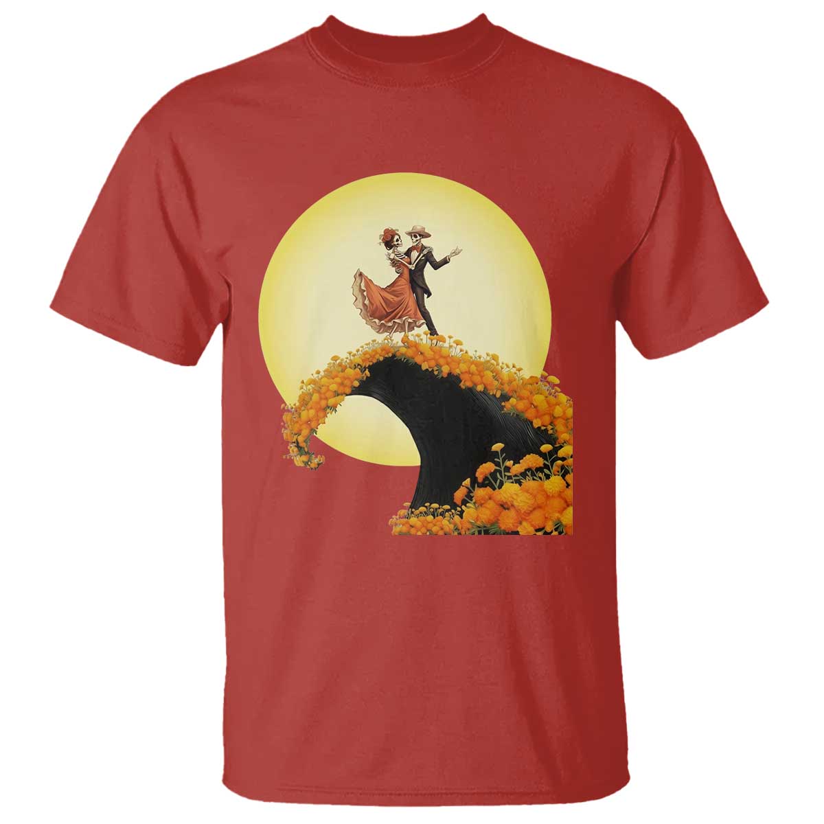 Dia De Los Muertos T Shirt Skeletons Dancing Mexican TS14 Red Print Your Wear