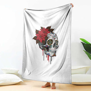 Sugar Skull Calavera Holiday Spirit Mistletoe Throw Blanket TS14 Print Your Wear