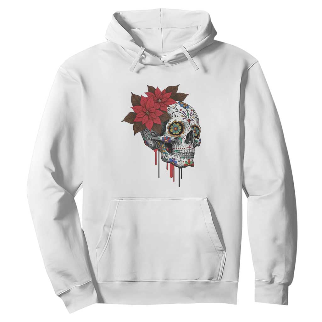 Sugar Skull Calavera Holiday Spirit Mistletoe Hoodie TS14 White Print Your Wear
