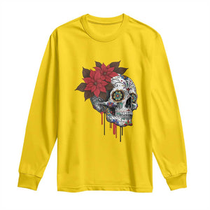 Sugar Skull Calavera Holiday Spirit Mistletoe Long Sleeve Shirt TS14 Daisy Print Your Wear