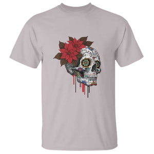 Sugar Skull Calavera Holiday Spirit Mistletoe T Shirt TS14 Ice Gray Print Your Wear