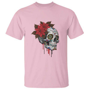 Sugar Skull Calavera Holiday Spirit Mistletoe T Shirt TS14 Light Pink Print Your Wear