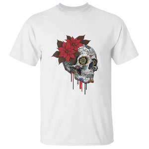 Sugar Skull Calavera Holiday Spirit Mistletoe T Shirt TS14 White Print Your Wear