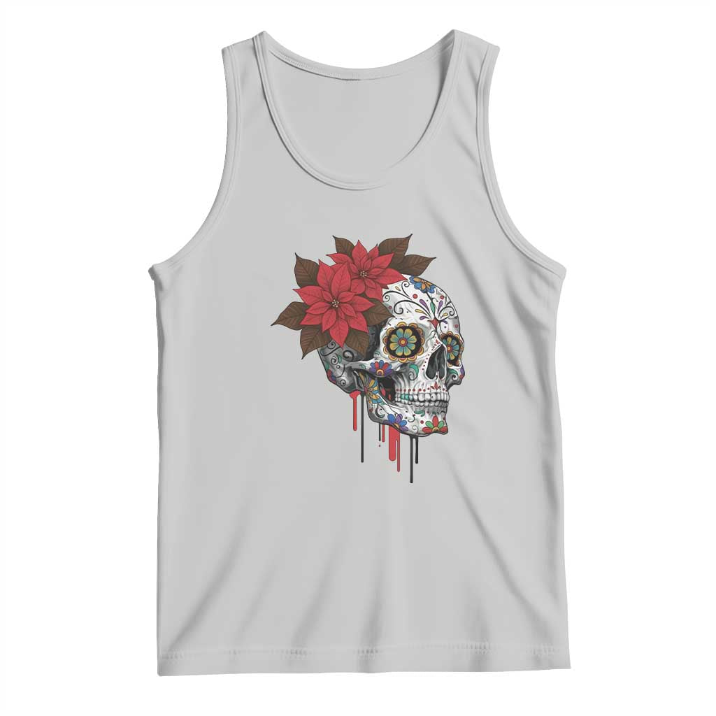 Sugar Skull Calavera Holiday Spirit Mistletoe Tank Top TS14 Ash Print Your Wear