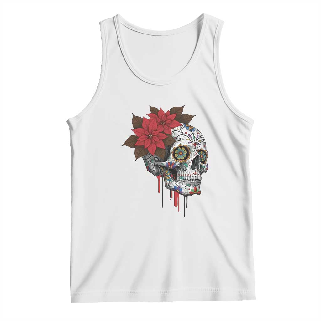 Sugar Skull Calavera Holiday Spirit Mistletoe Tank Top TS14 White Print Your Wear